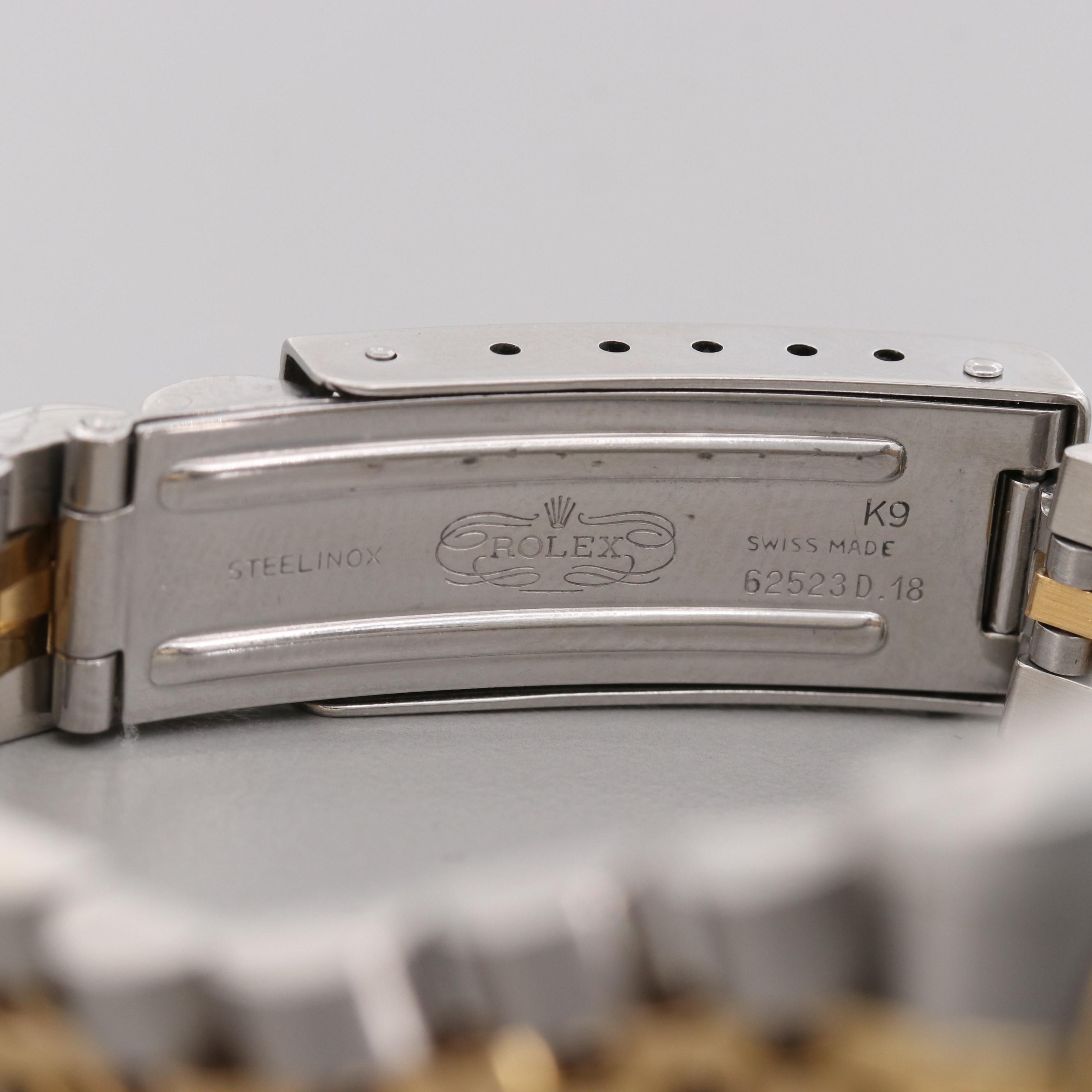 Rolex Datejust Stainless Steel and 18K Yellow Gold Watch, 1987