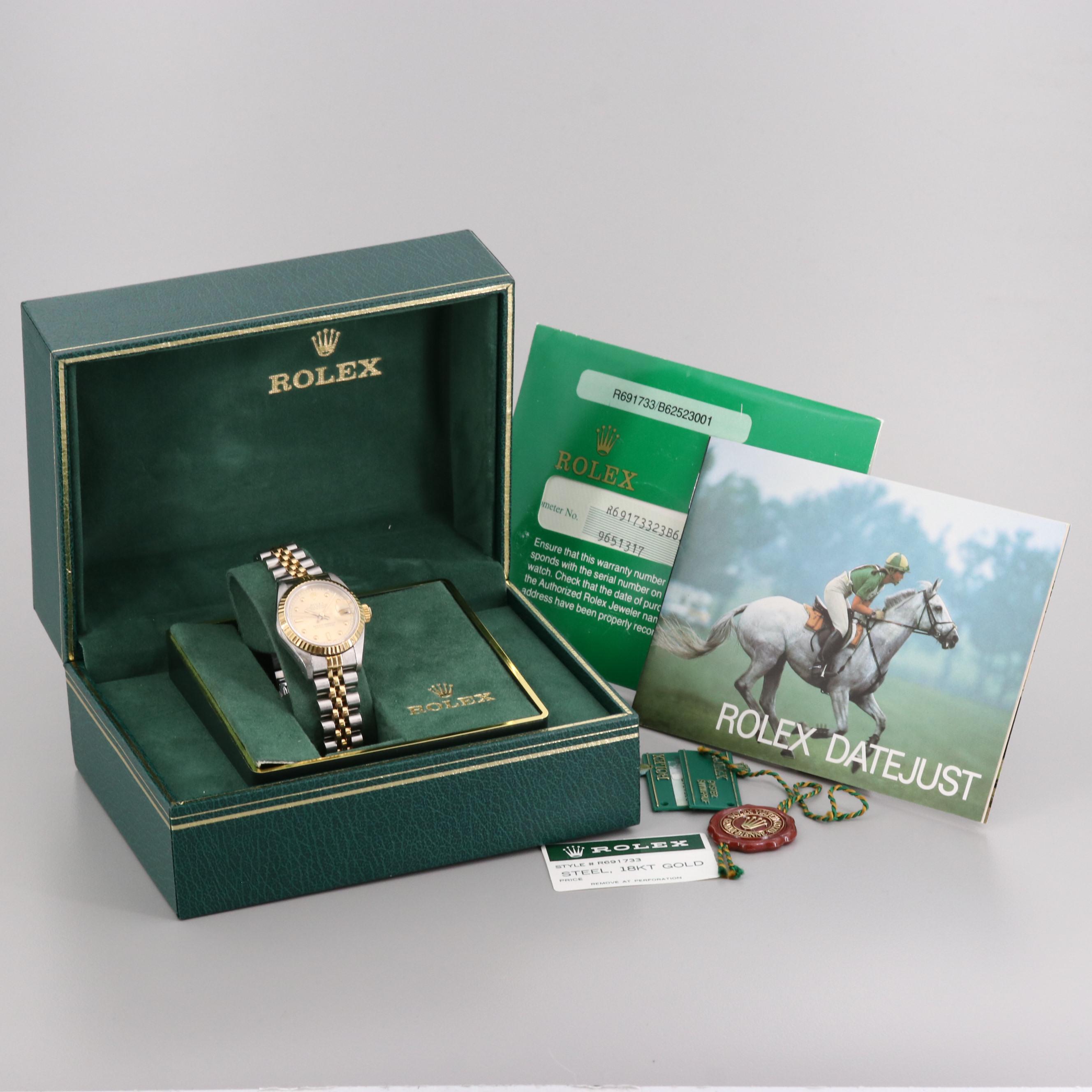 Rolex Datejust Stainless Steel and 18K Yellow Gold Watch, 1987