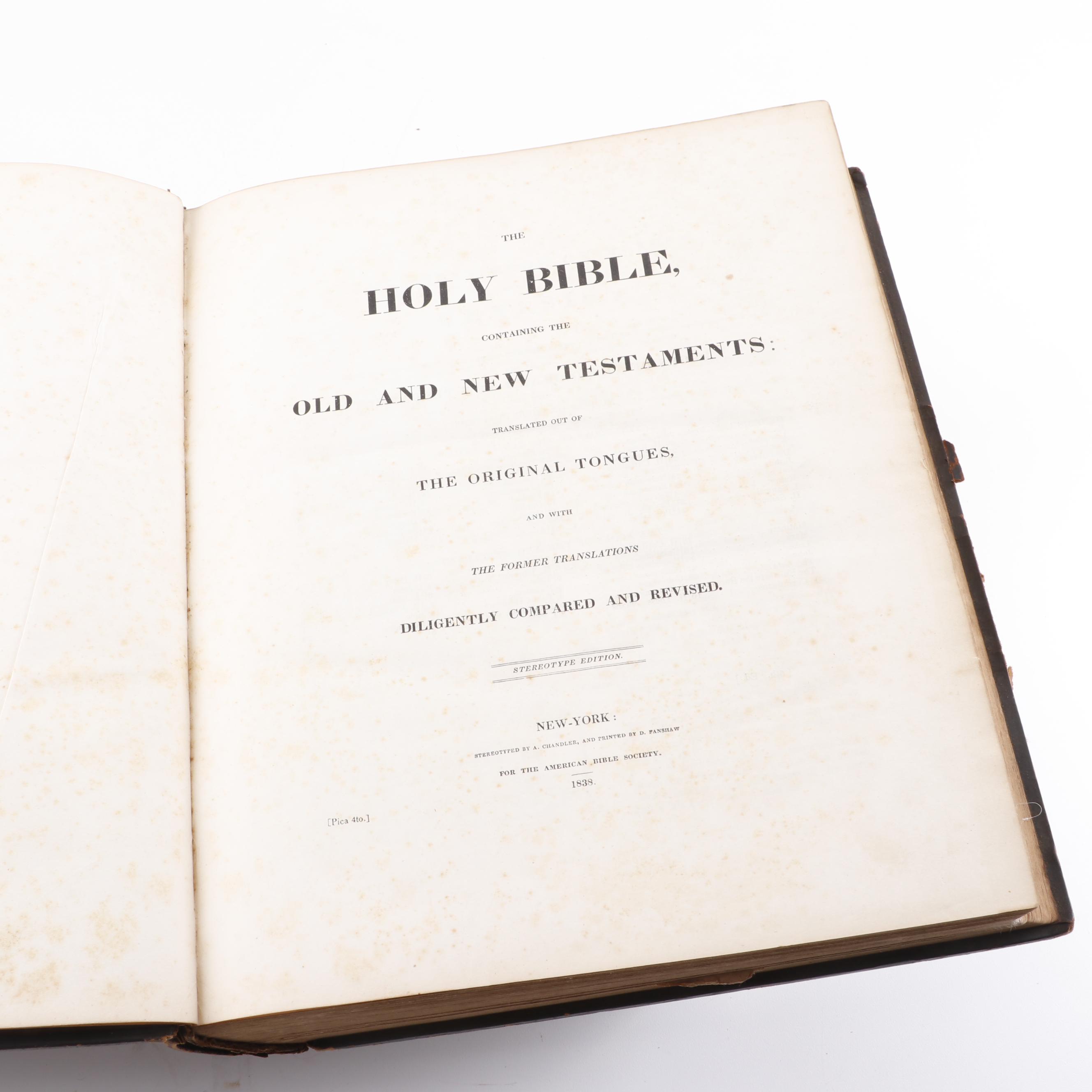 1838 Leather Bound Bible