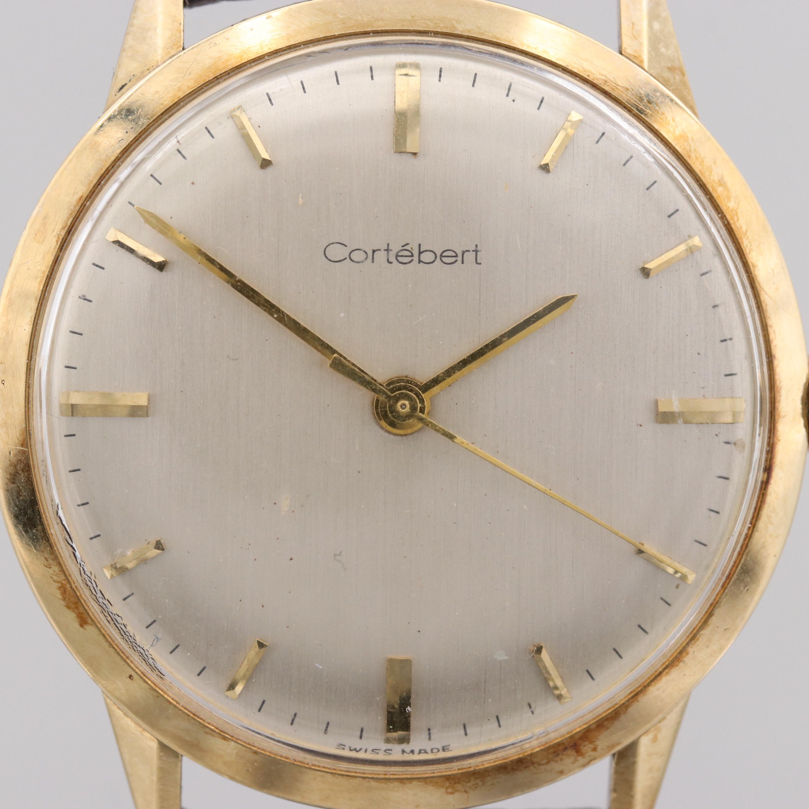 Vintage Cortébert 14K Yellow Gold Stem Wind Watch