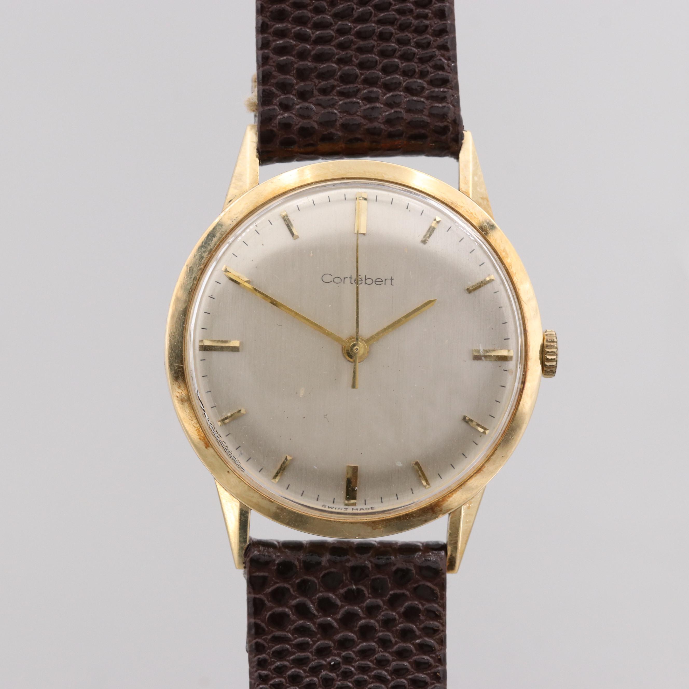 Vintage Cortébert 14K Yellow Gold Stem Wind Watch