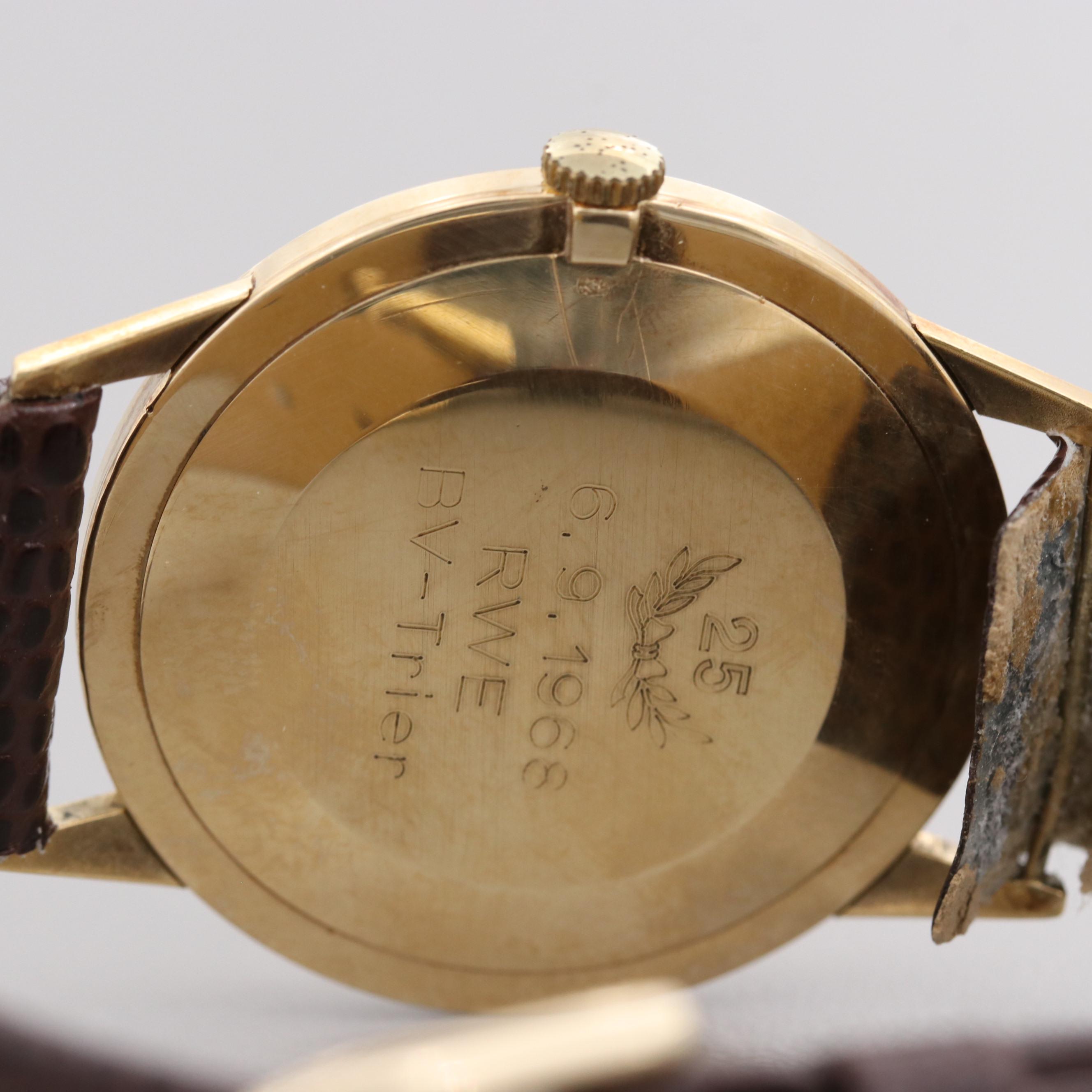 Vintage Cortébert 14K Yellow Gold Stem Wind Watch