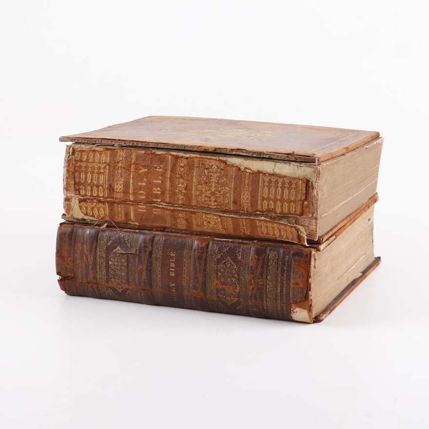 1834 and 1850 Leather Bound Bibles