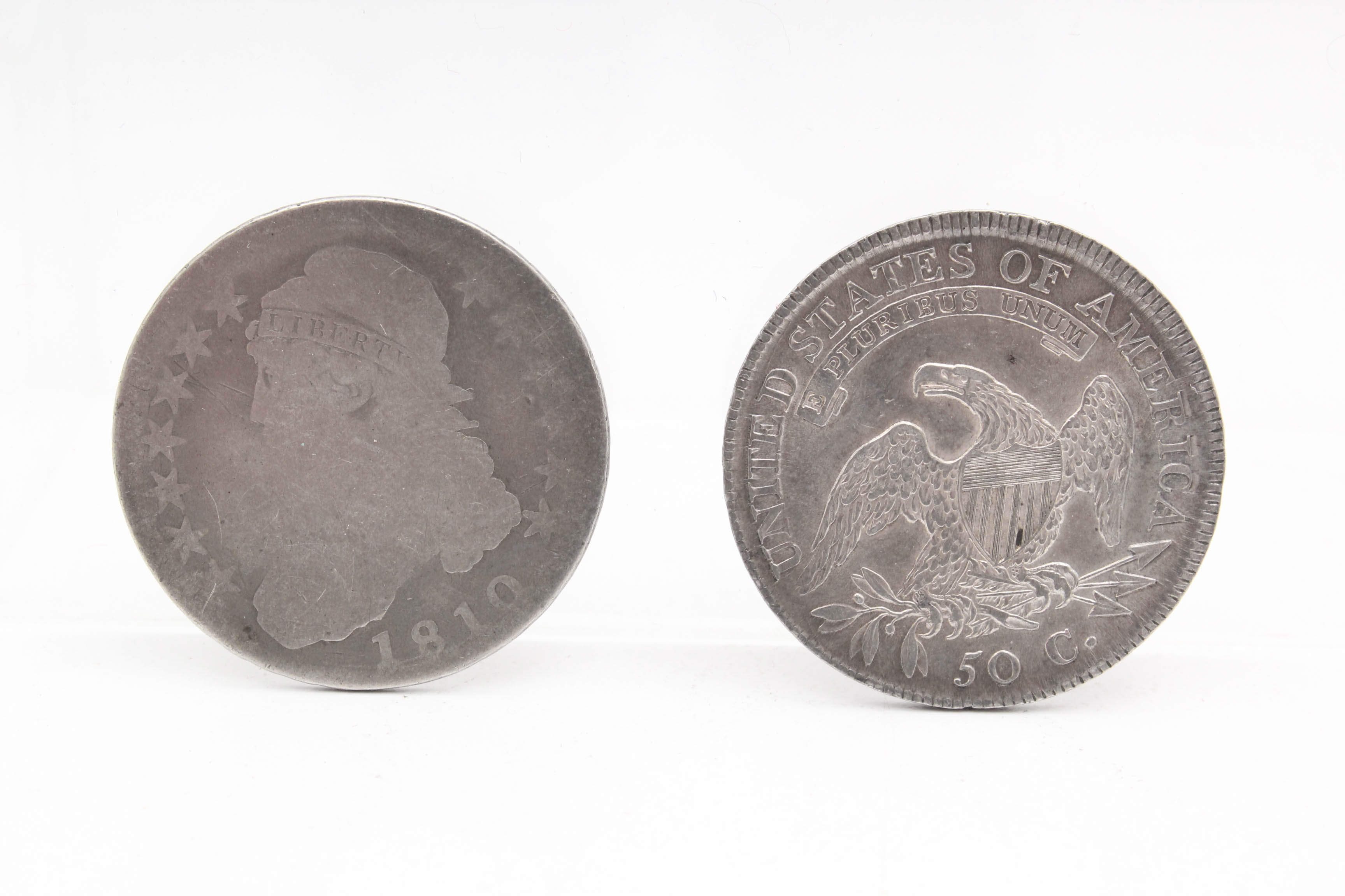1810 and 1811 Capped Bust Silver Half Dollar