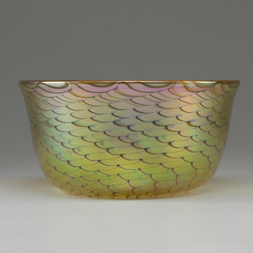 Tiffany Studios Favrile "Gold Lustre" Glass Bowl, circa 1900