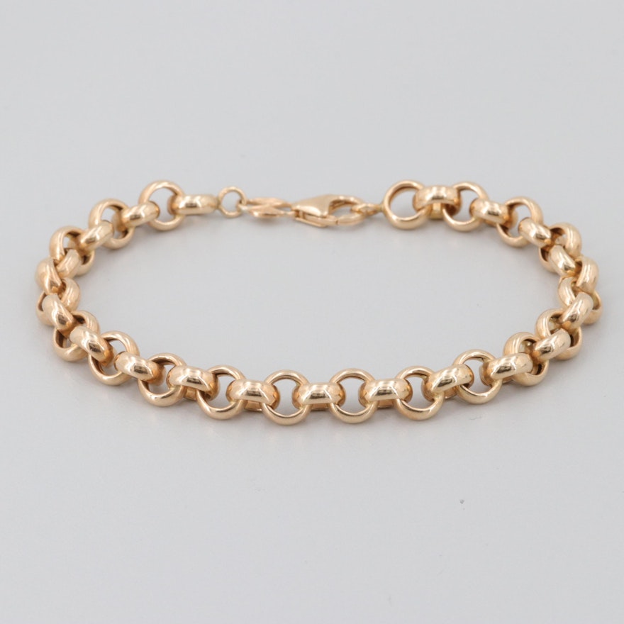 EternaGold 14K Yellow Gold Rolo Chain Bracelet
