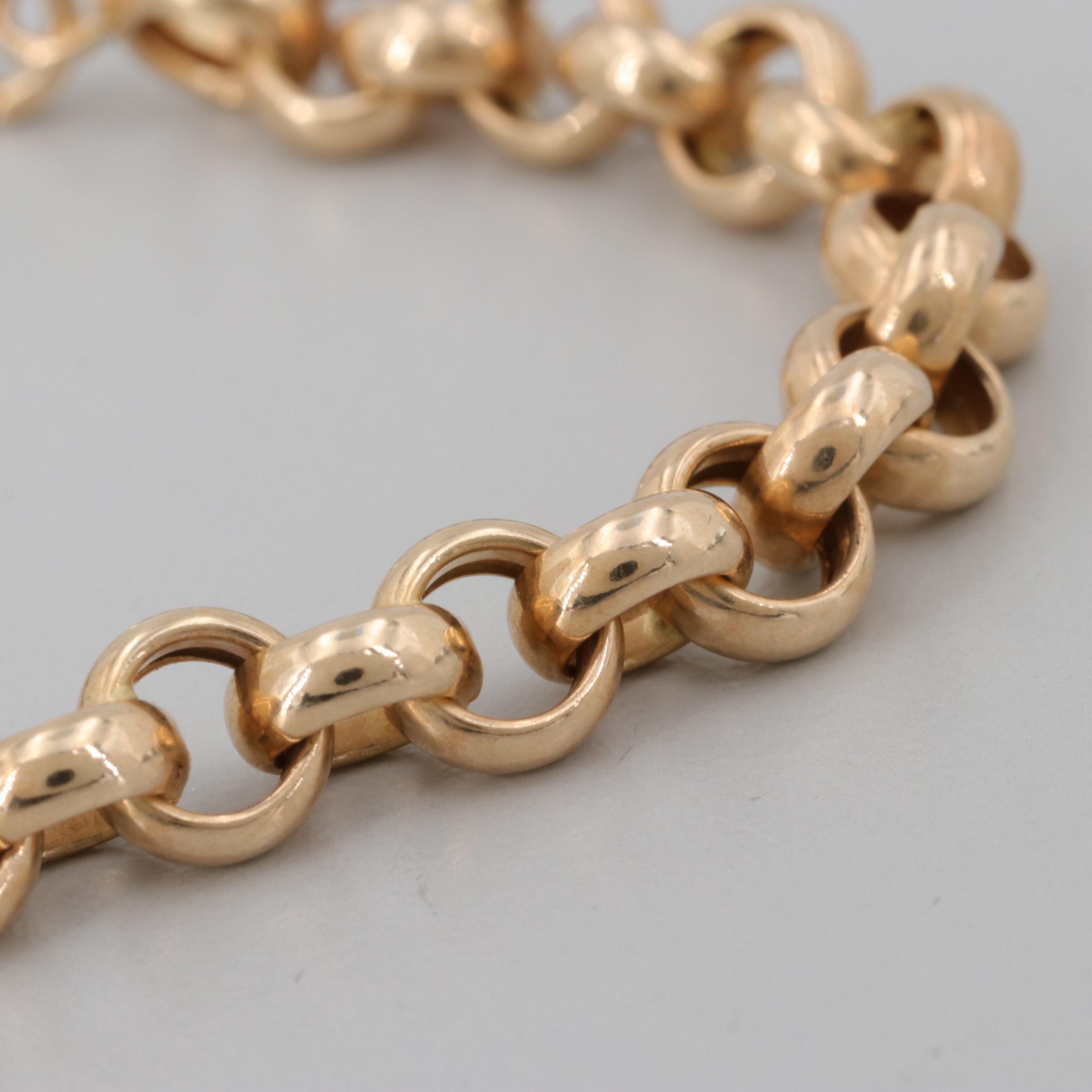 EternaGold 14K Yellow Gold Rolo Chain Bracelet