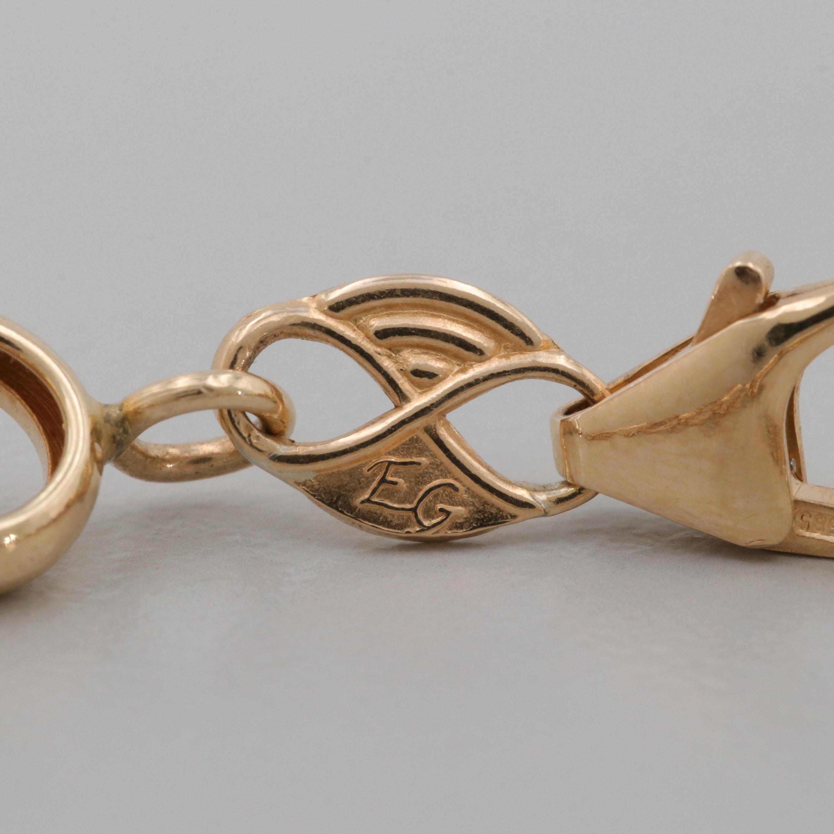 EternaGold 14K Yellow Gold Rolo Chain Bracelet