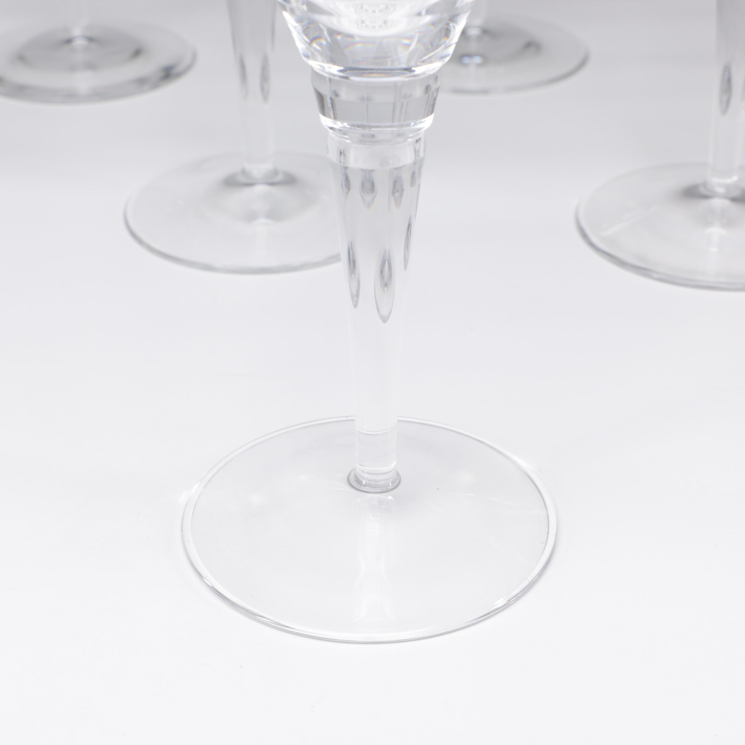Contemporary Cut Crystal Martini Glasses