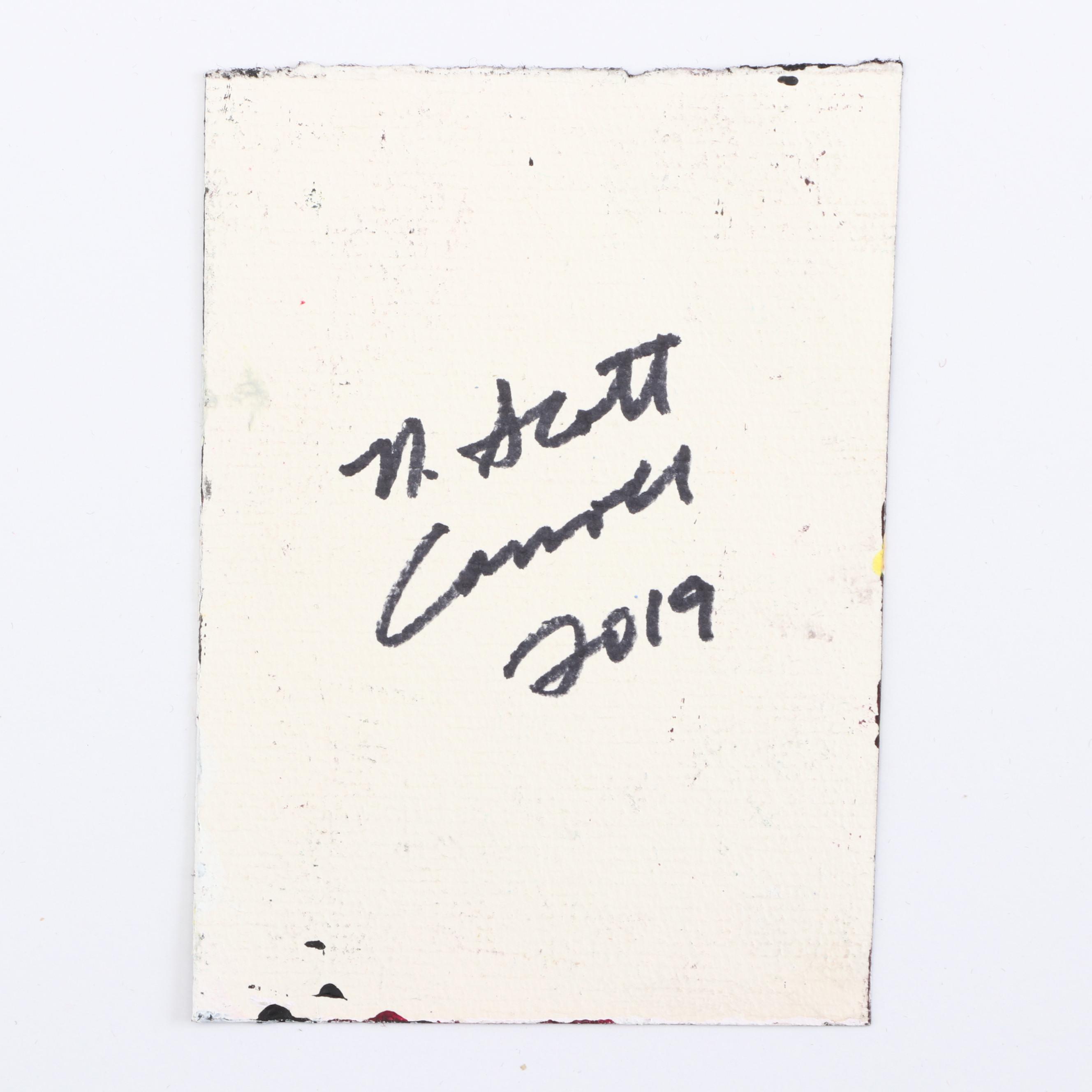 N. Scott Carroll Pop Art Painting of Devil "Spread yer Wings!"