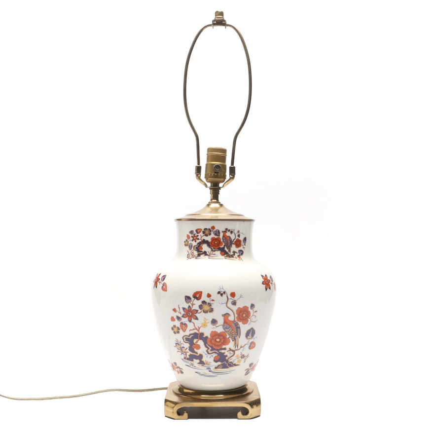 Imari Style Ceramic Vase-Shaped Table Lamp