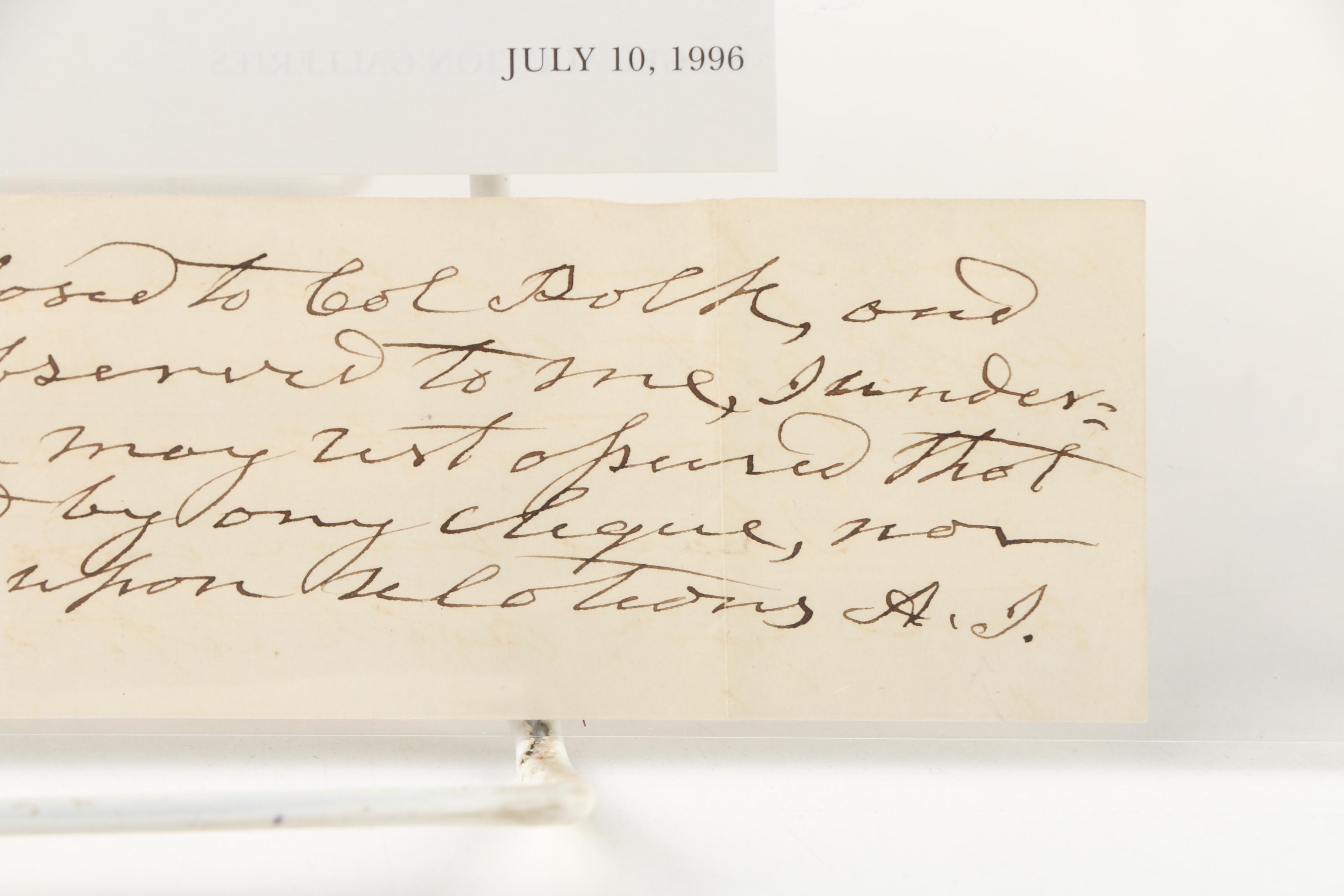 Presidents Monroe, Quincy Adams, Jackson & Van Buren Signed Documents