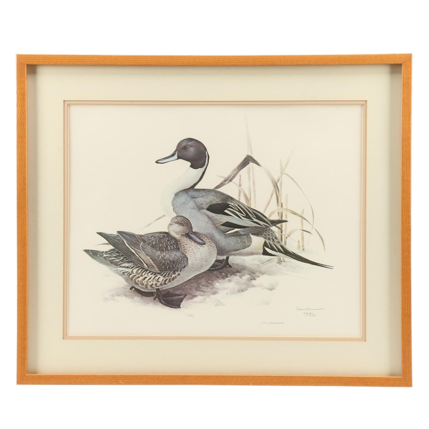 James F. Lansdowne Limited Edition Offset Lithograph of Ducks