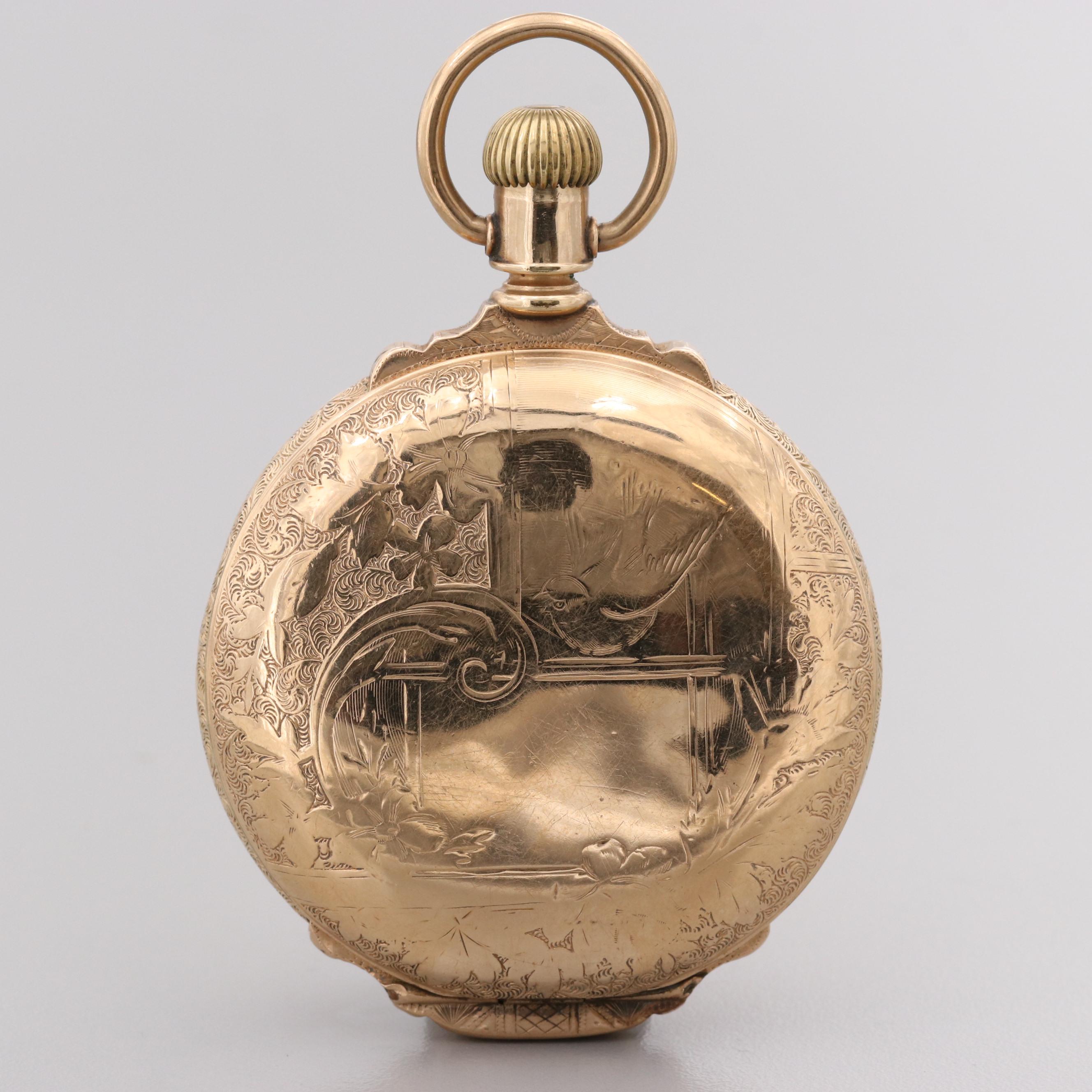 Elgin Gold Filled Box Hinge Pocket Watch, 1890