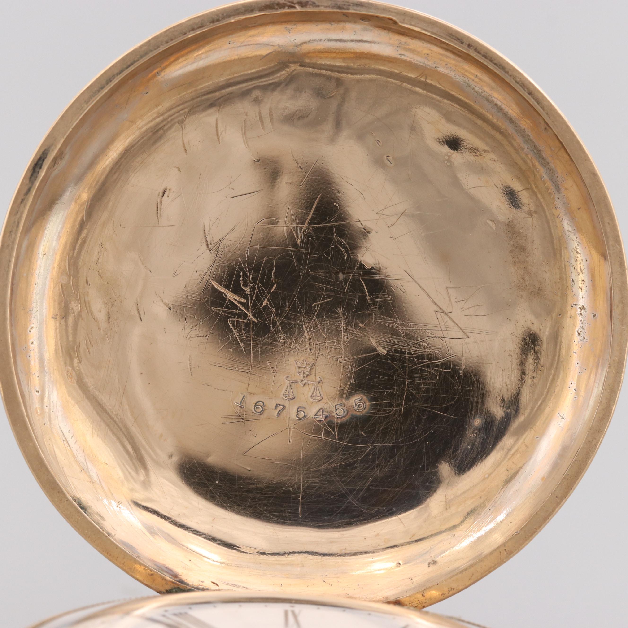 Elgin Gold Filled Box Hinge Pocket Watch, 1890