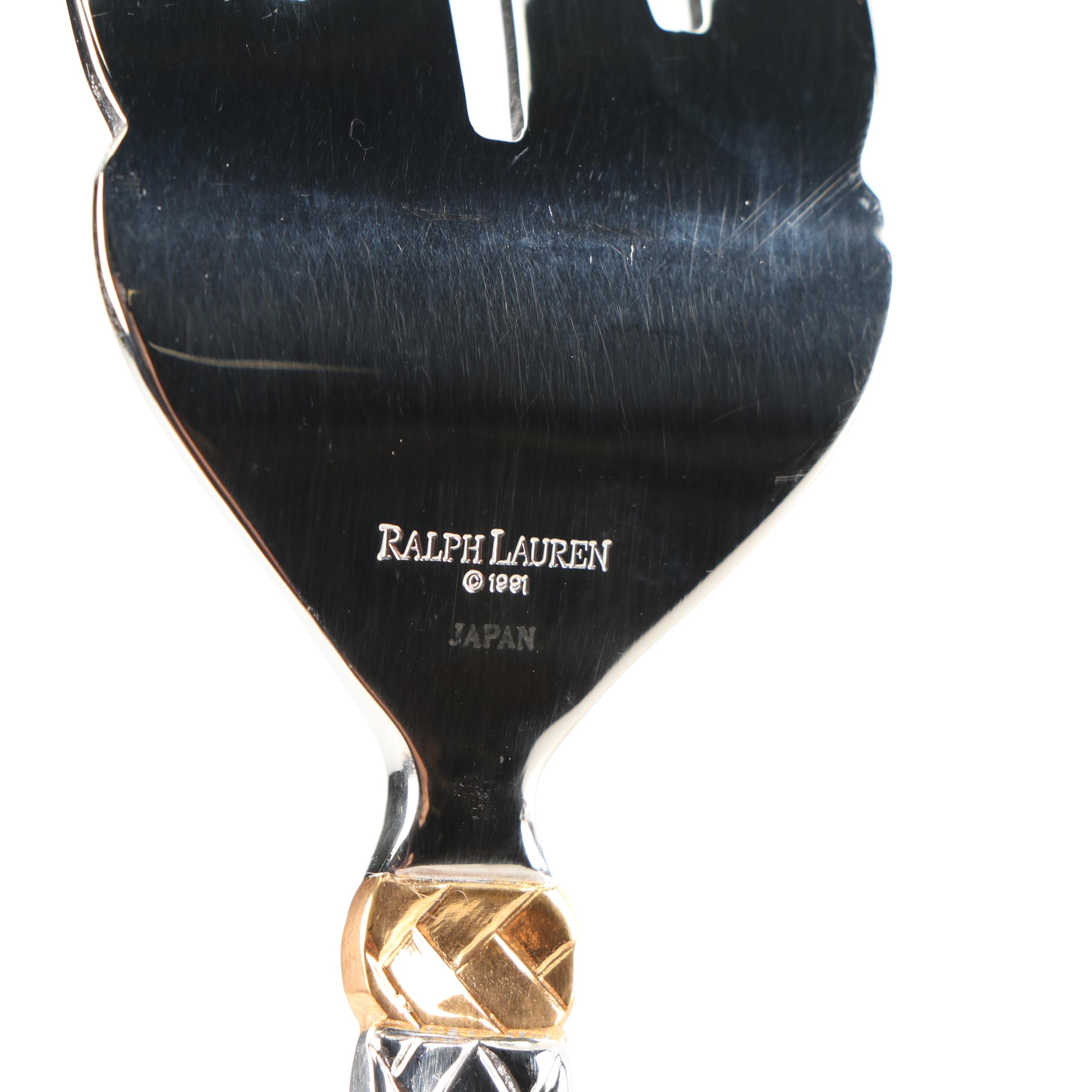 Ralph Lauren Golden Equestrian Braid Flatware Set