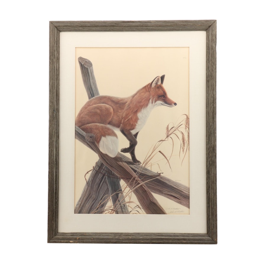 John Ruthven Limited Edition Offset Lithograph "Red Fox"