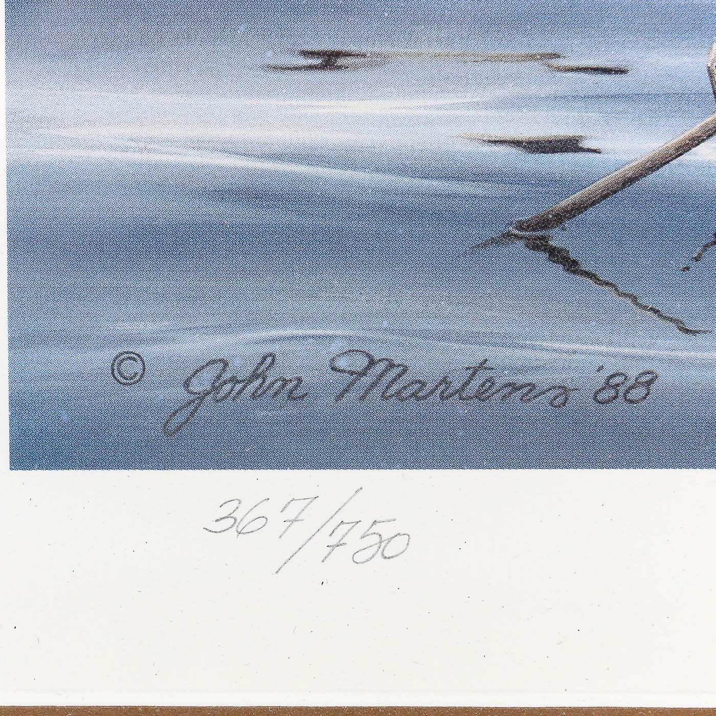 John Martens Michigan Geese Offset Lithograph and Stamp