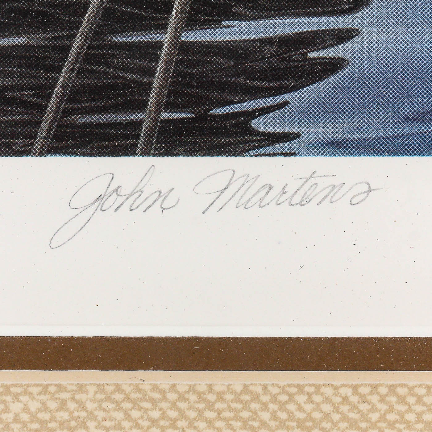 John Martens Michigan Geese Offset Lithograph and Stamp