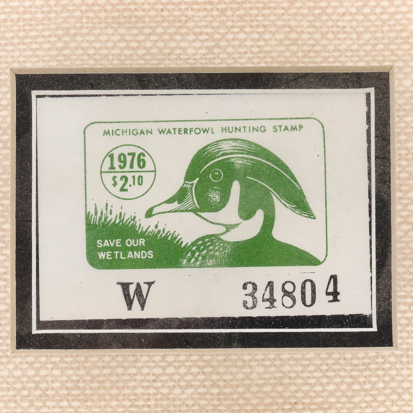 Oscar Warbach Michigan Duck Stamp Lithograph and Stamp