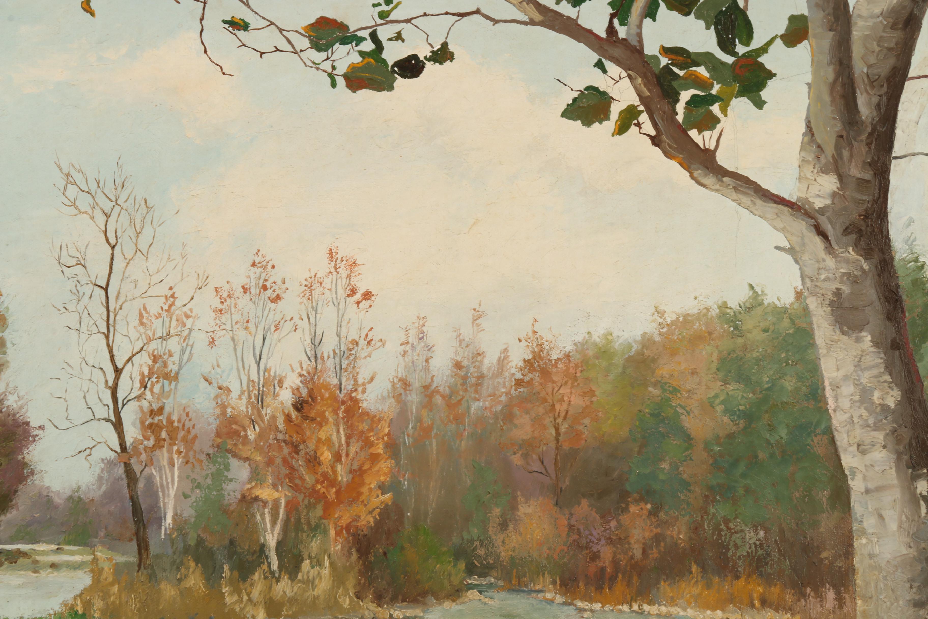 E.F. Huber Landscape Oil Painting