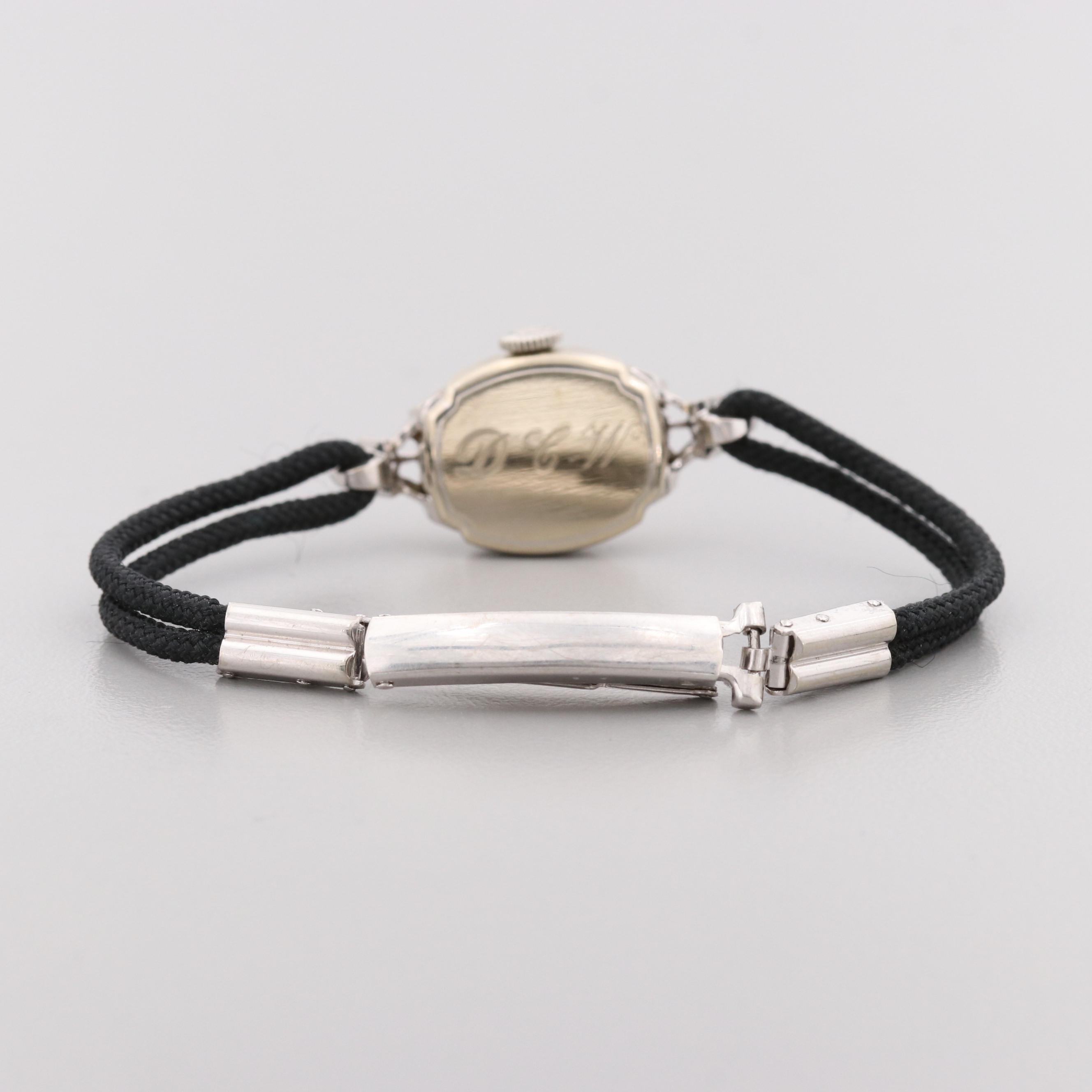 Vintage Omega 14K White Gold Diamond Watch