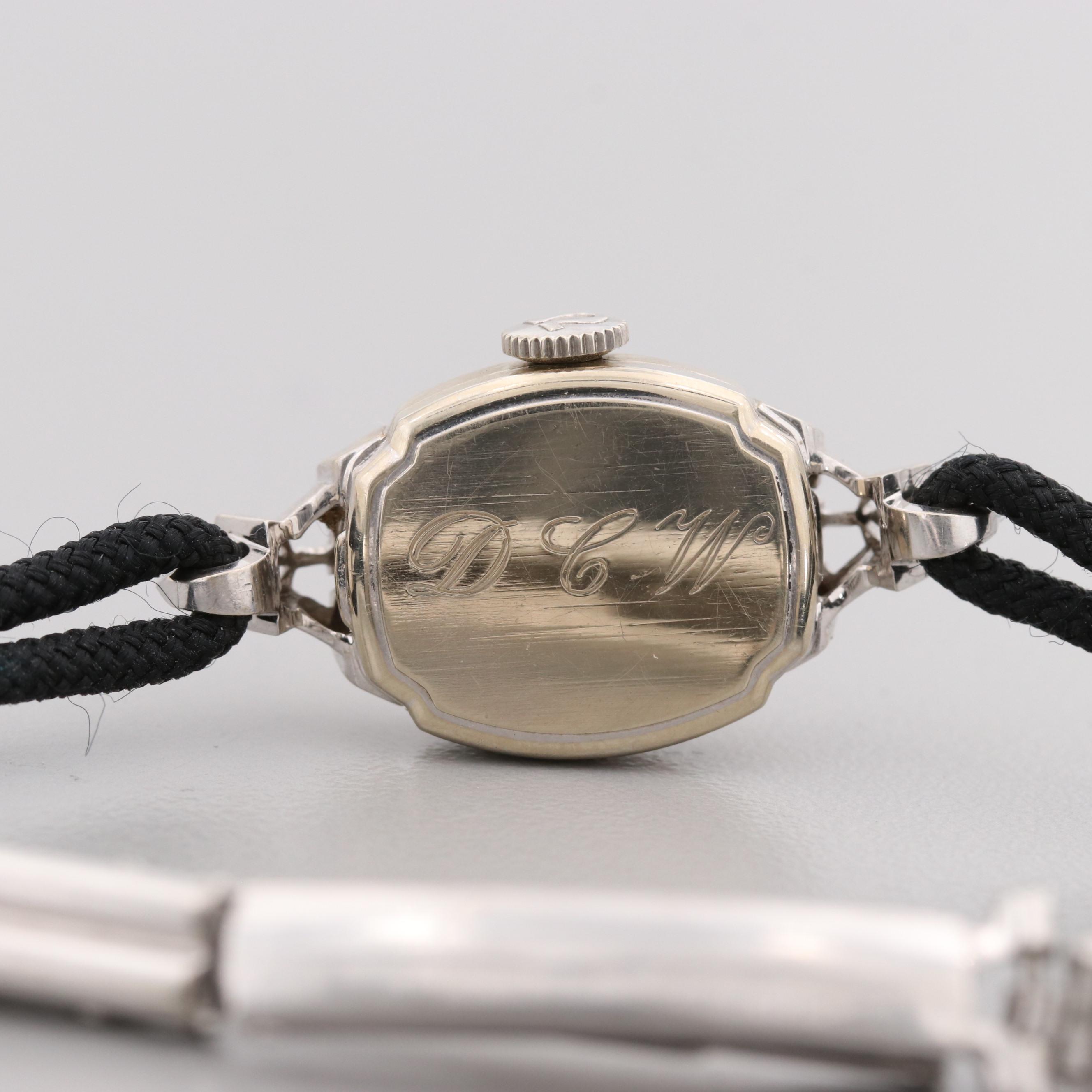 Vintage Omega 14K White Gold Diamond Watch