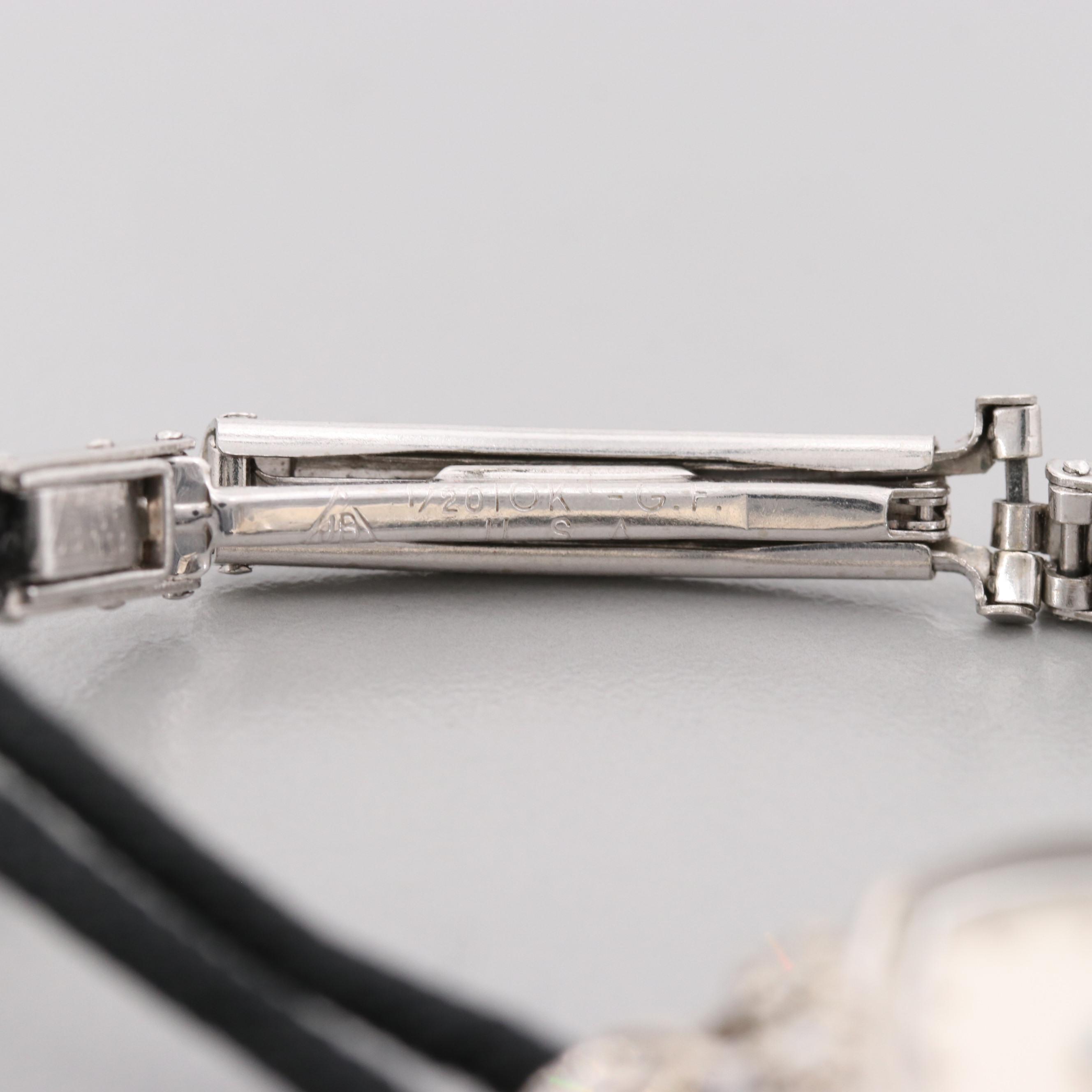 Vintage Omega 14K White Gold Diamond Watch