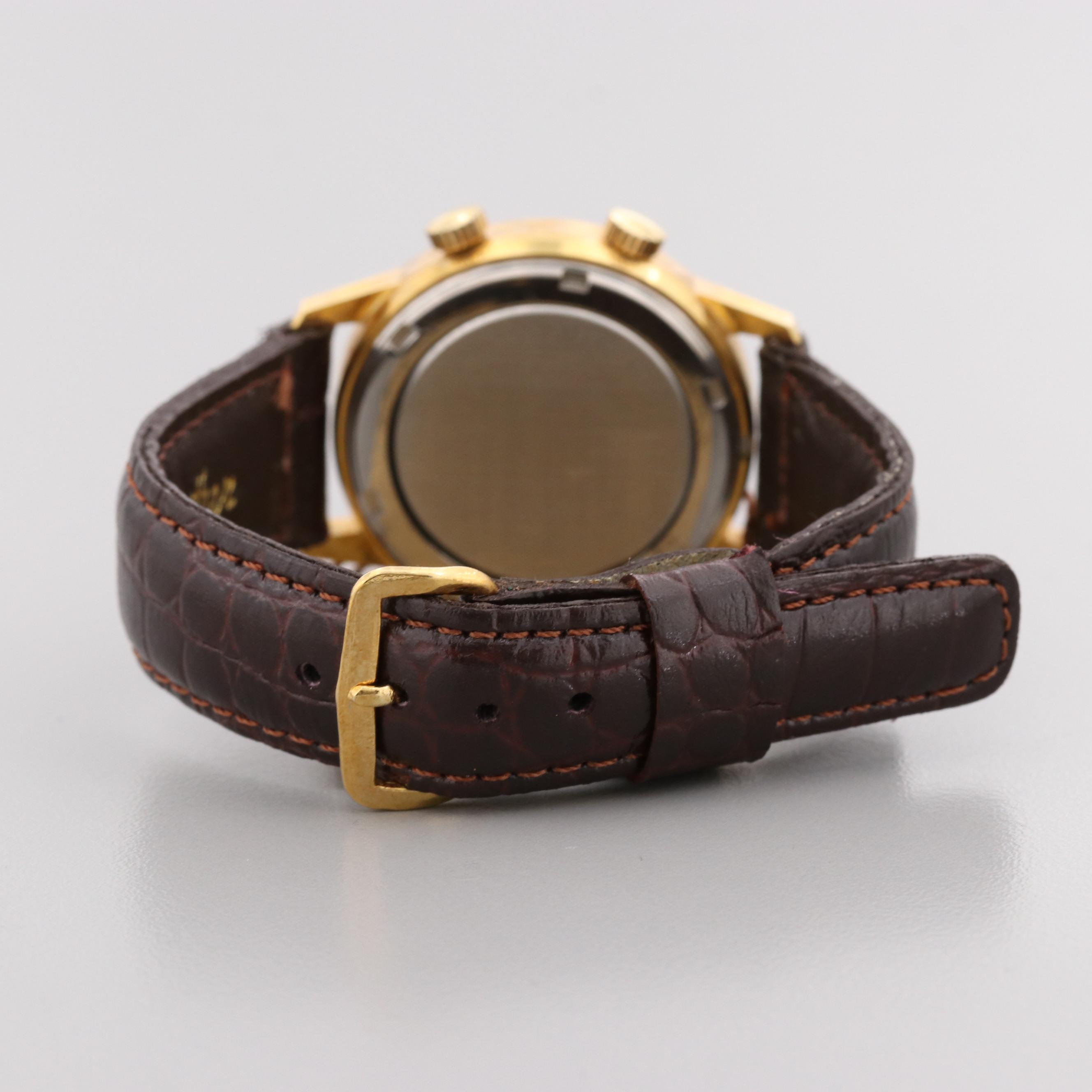 Vintage Vulcain Alarm Gold Tone Stem Wind Watch