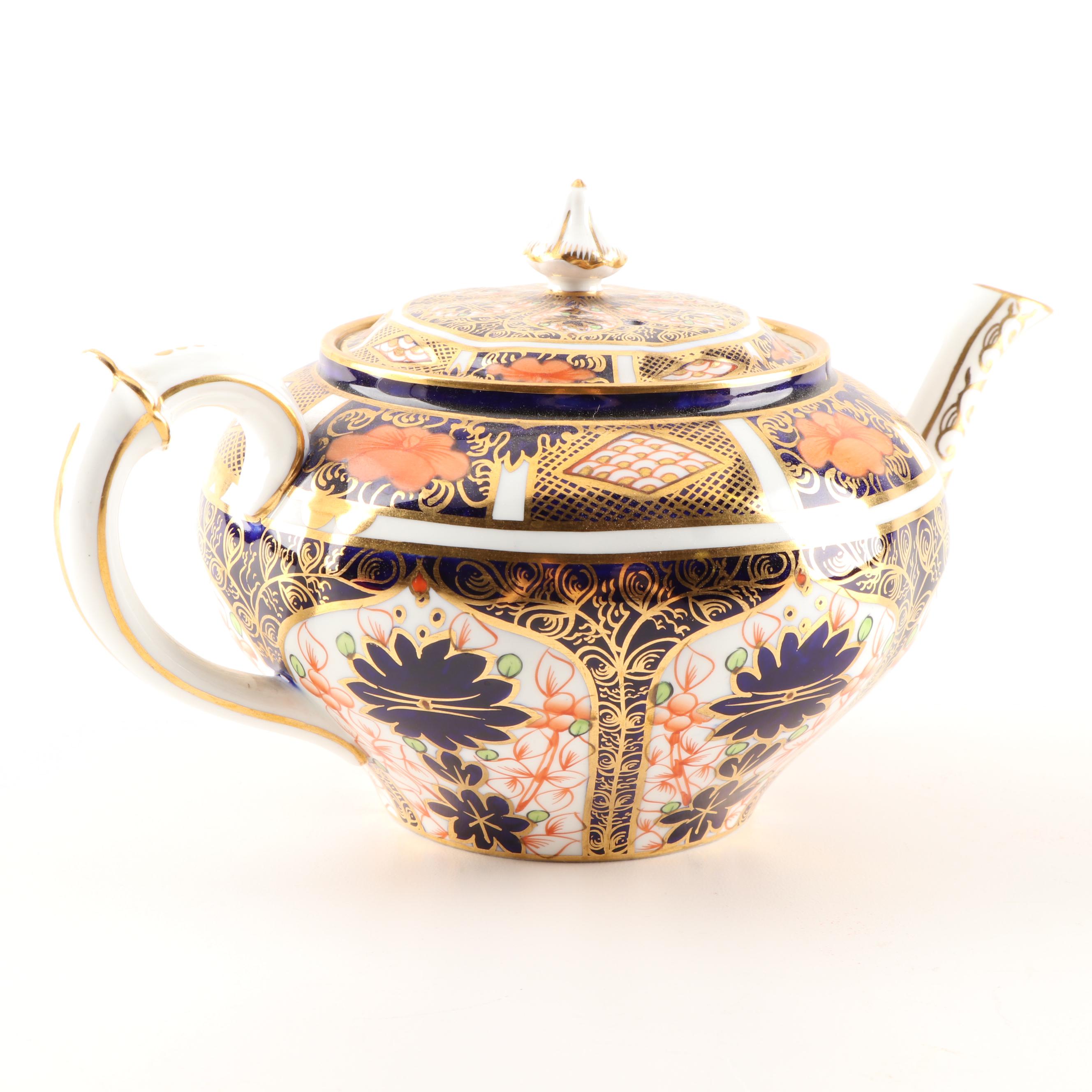 Royal Crown Derby "Old Imari" Teapot Waste Bowl and Pitcher
