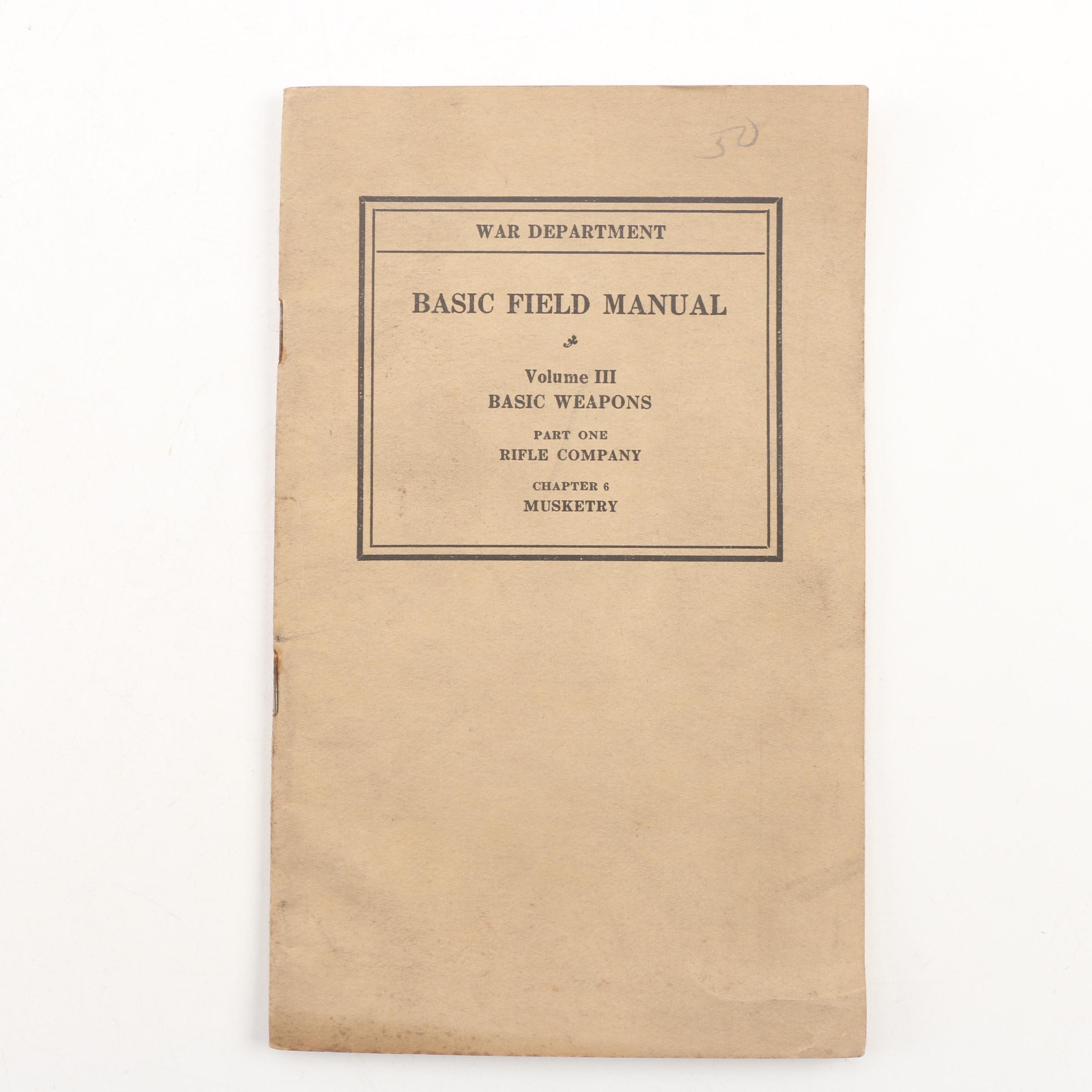 Vintage and Antique Military Field Manuals