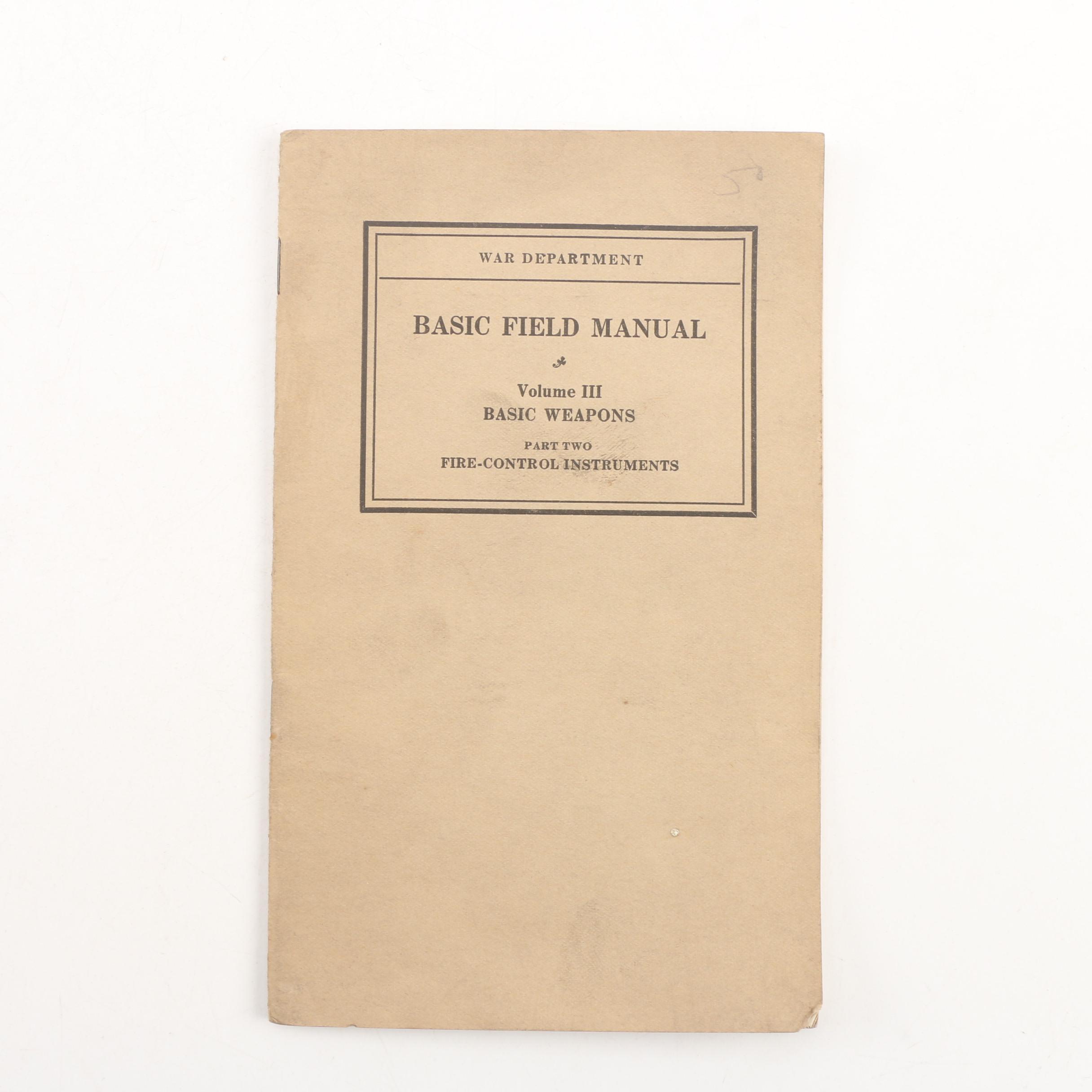 Vintage and Antique Military Field Manuals