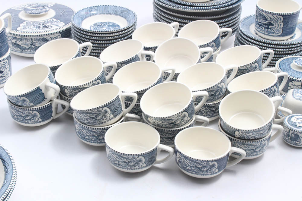 Currier and Ives by Royal "Early Winter" Ironstone Dinnerware