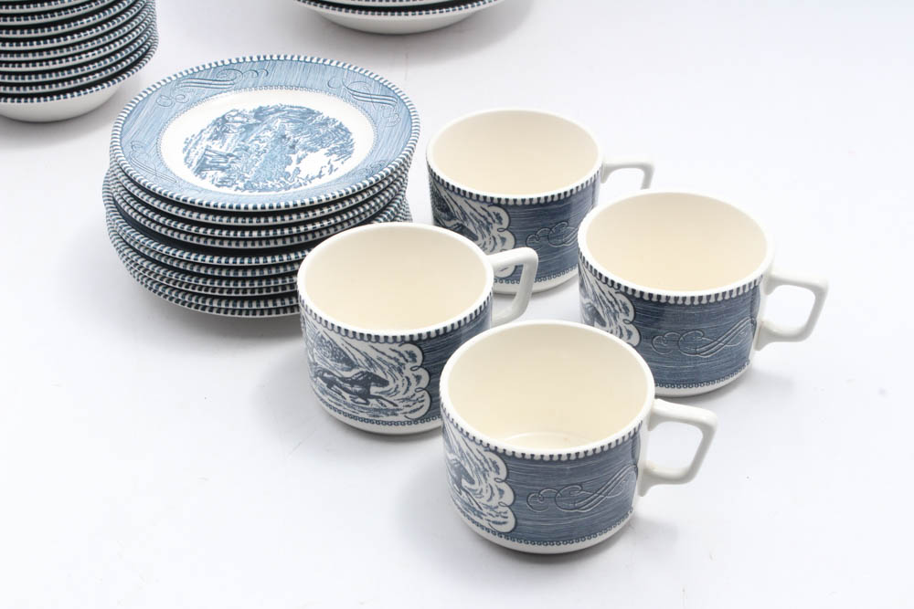 Currier and Ives by Royal "Early Winter" Ironstone Dinnerware