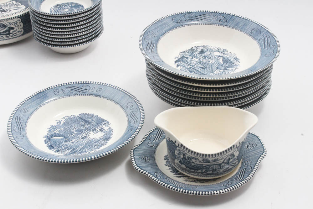Currier and Ives by Royal "Early Winter" Ironstone Dinnerware