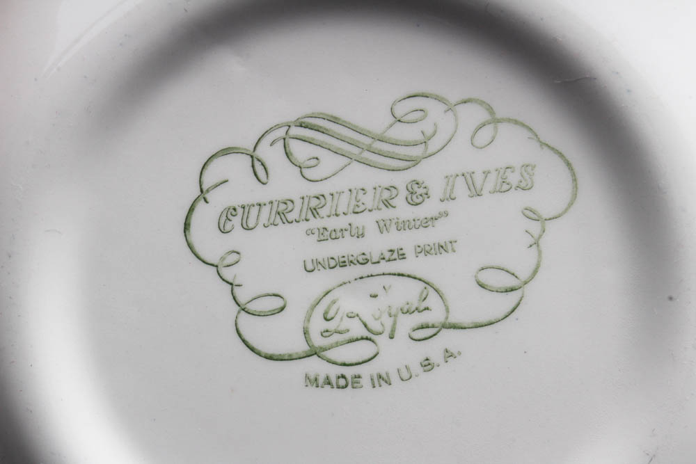 Currier and Ives by Royal "Early Winter" Ironstone Dinnerware