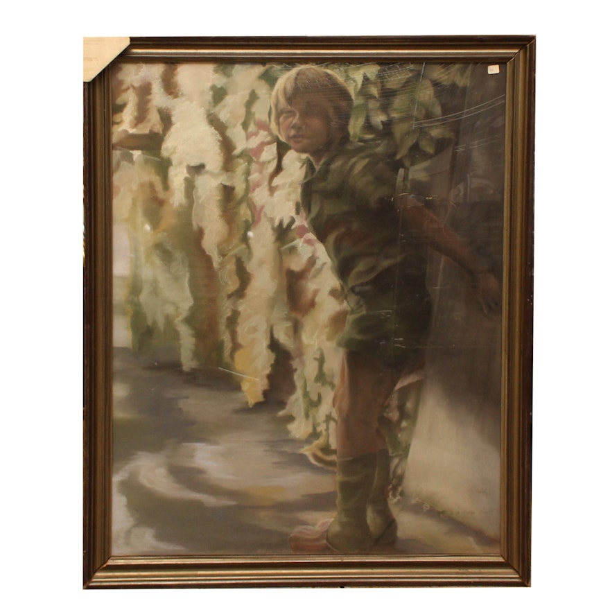 Acrylic Painting of Boy