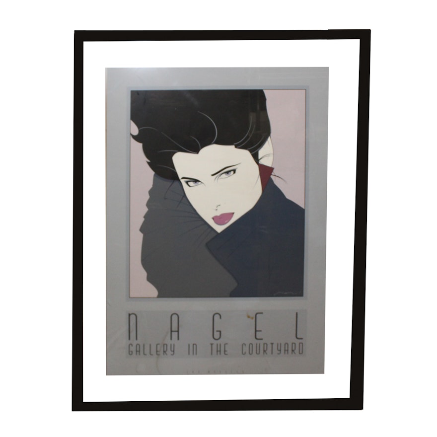 Patrick Nagel Serigraph "Gallery in the Courtyard"