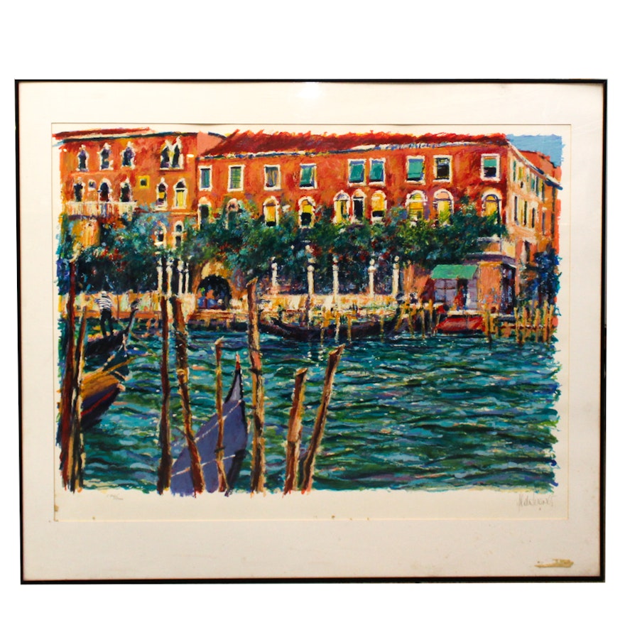 Aldo Luongo Serigraph "Springtime in Venice"