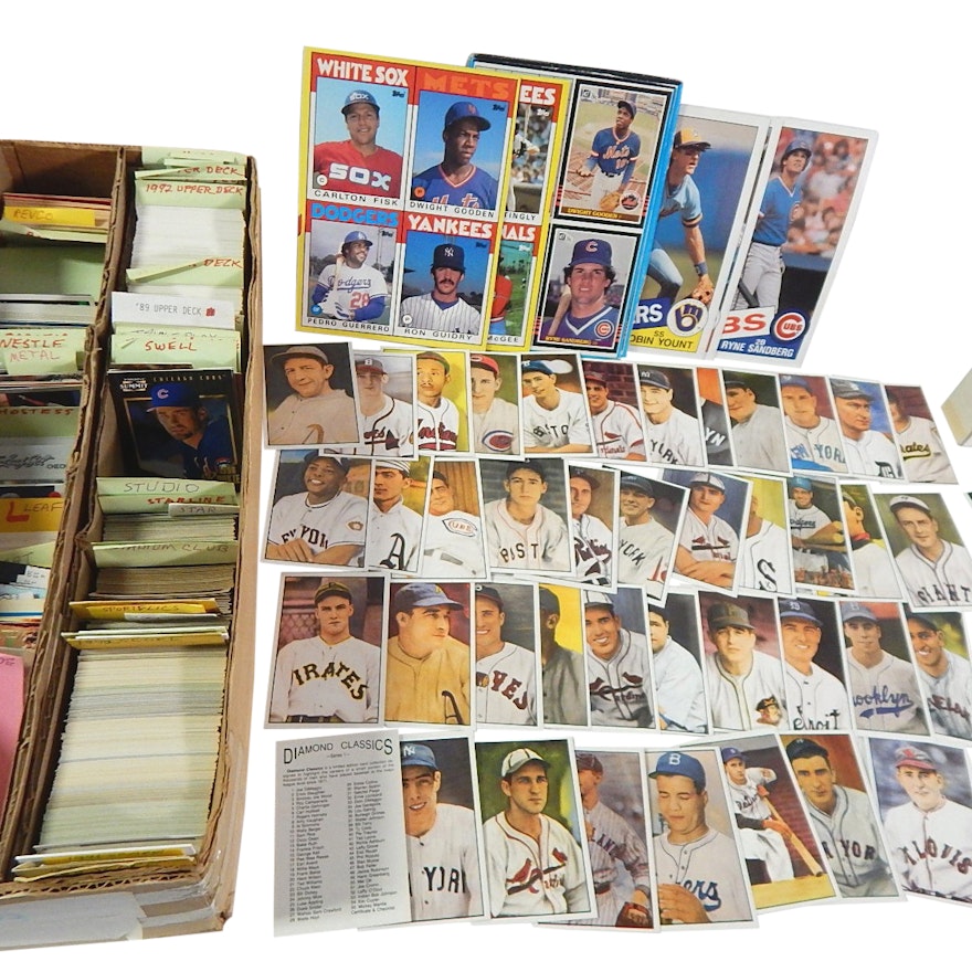 Large Baseball Card Collection with Mantle, Mays