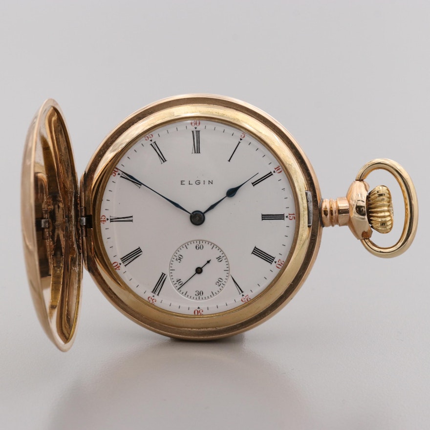 Elgin Gold Filled Pocket Watch, 1910