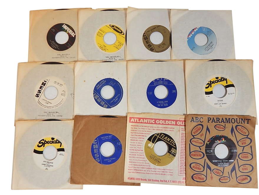 1960s and 1970s 45 RPM Records with Country, Rock, Pop, and R&B - Chuck Berry