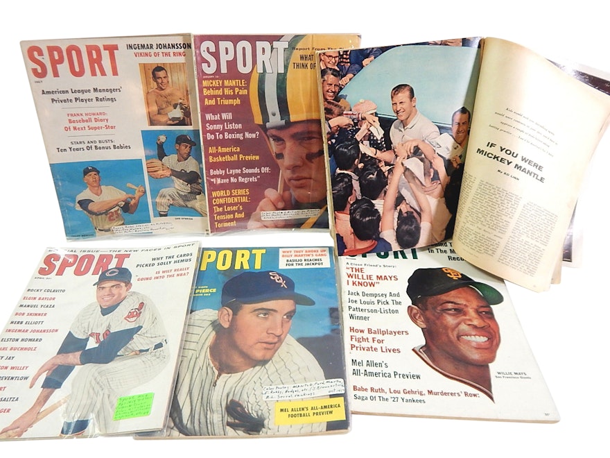 1957 to 1963 "Sport" Magazines with Mantle, Mays, F. Robinson, More