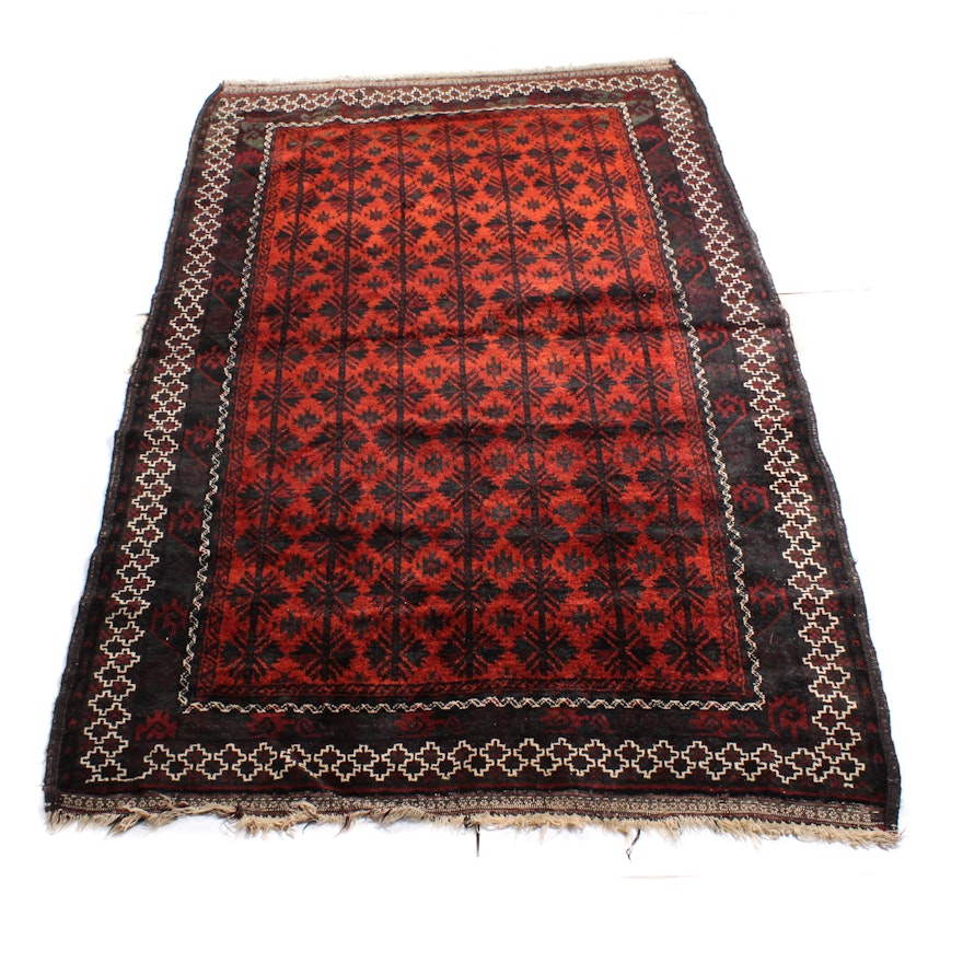 Hand-Knotted Persian Baluch Rug