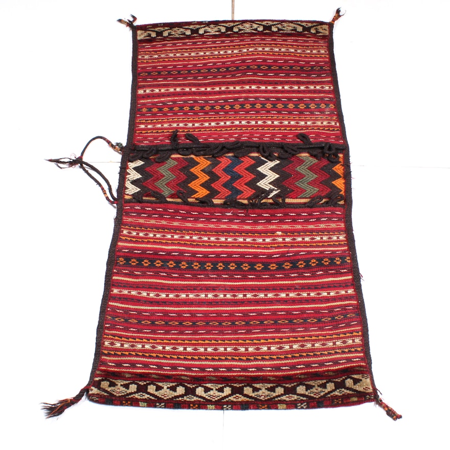 Handwoven Persian Tribal Saddle Bag