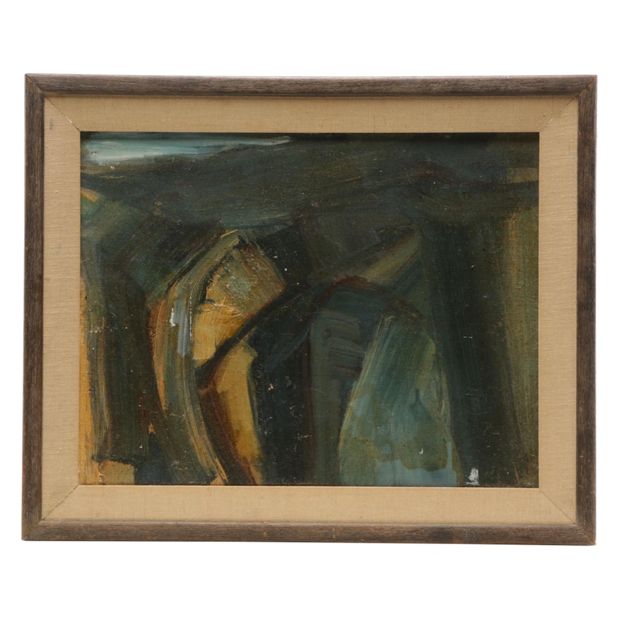 Mid-Century Abstract Oil Painting