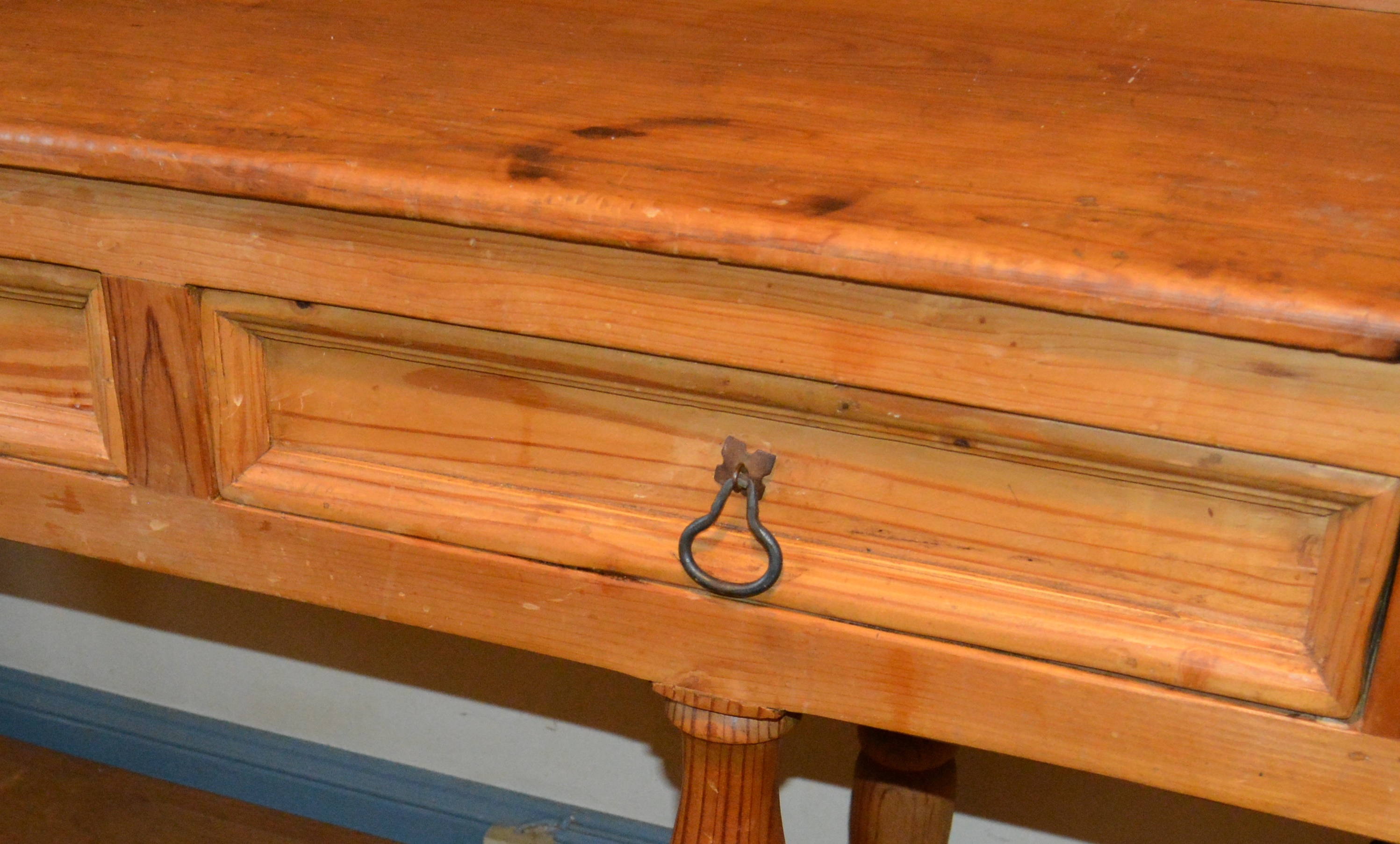 French Country Style Pine Hutch and Sideboard, 20th Century