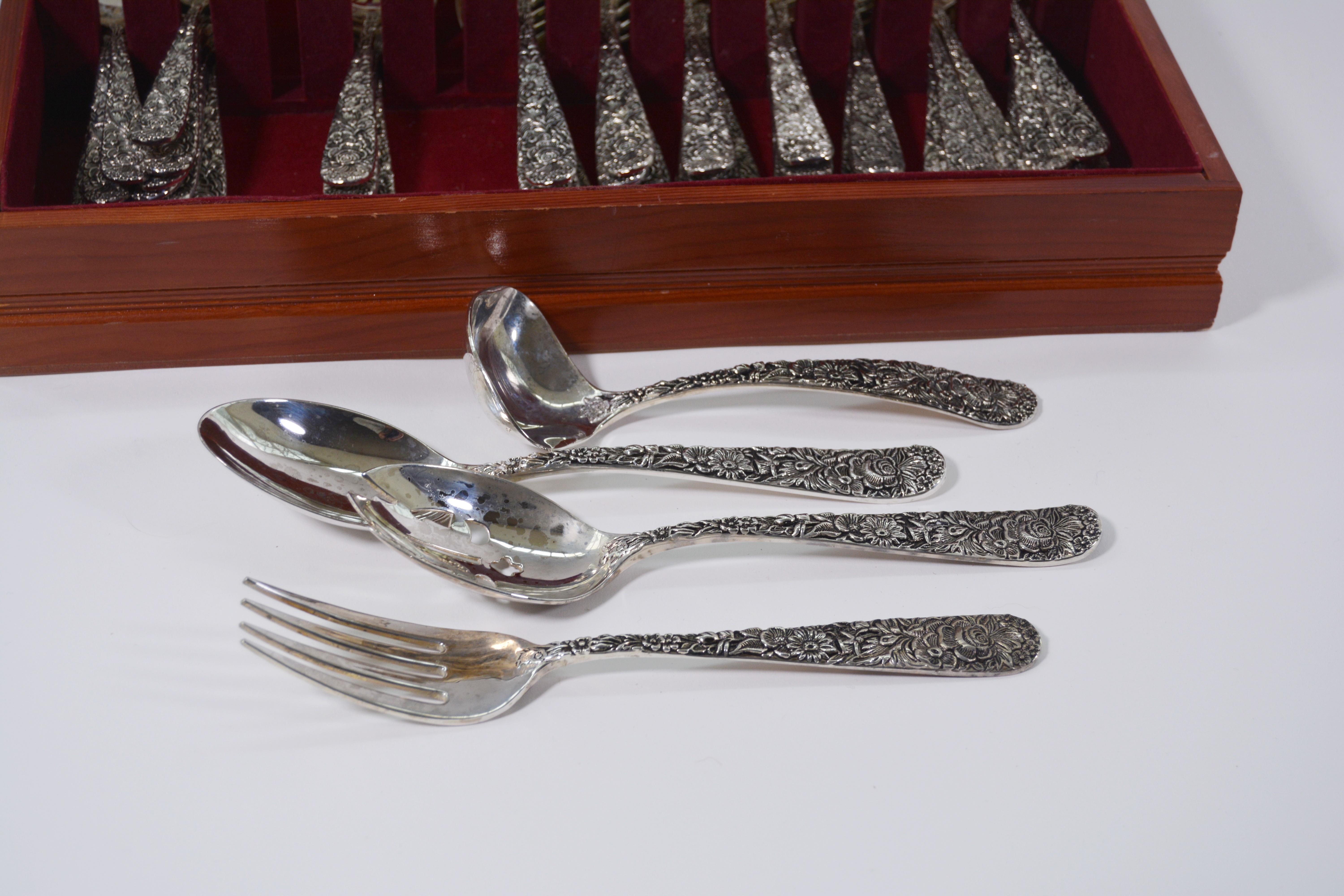 Godinger "Olde Bouquet" Silver Plate Flatware