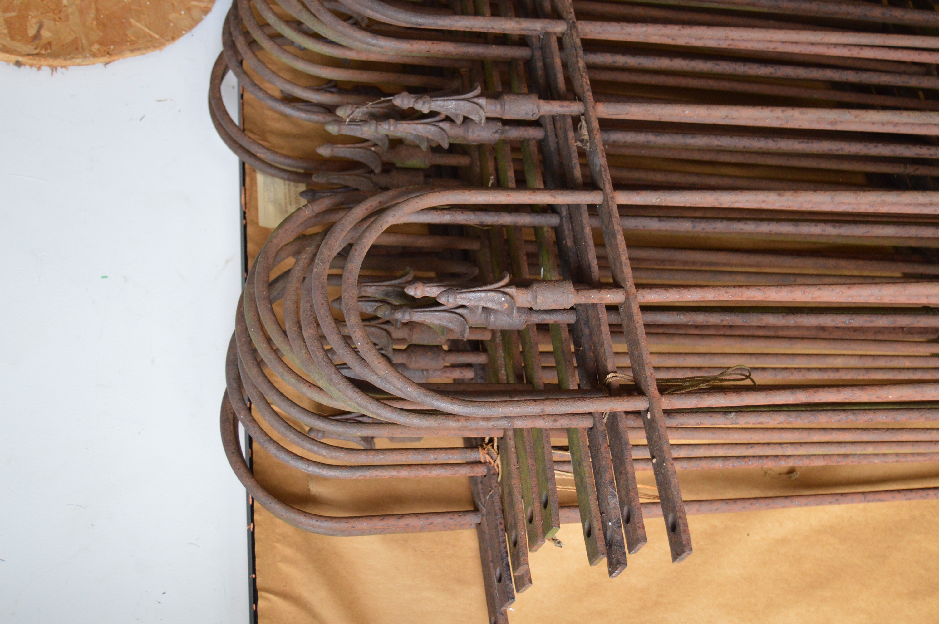 Victorian Style Iron Garden Fencing, Eleven Panels