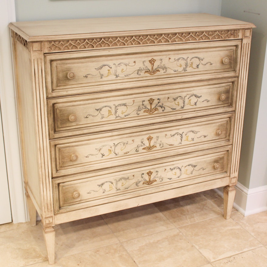 Painted and Carved Chest of Drawers